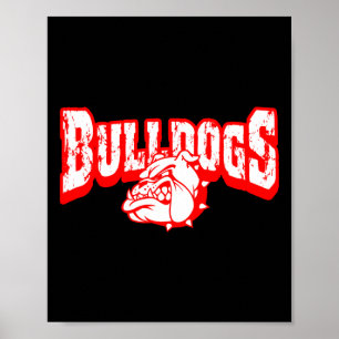 Dogs Mascot Back To School Team Spirit R  Poster