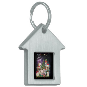 dogs Merry christmas Light Pet ID Tag
