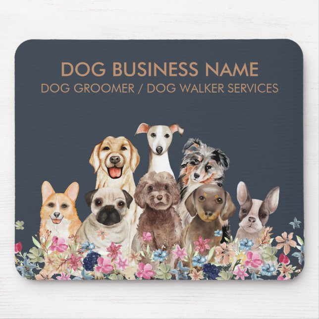 Dogs Modern Mouse Mat (Front)
