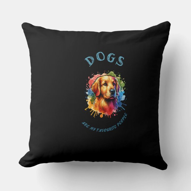 Dogs motif cushion (Front)