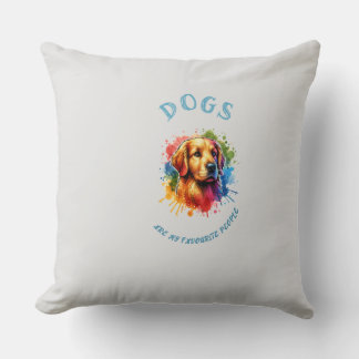 Dogs motif cushion
