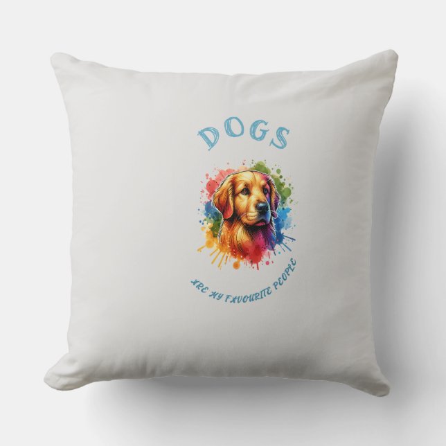 Dogs motif cushion (Front)