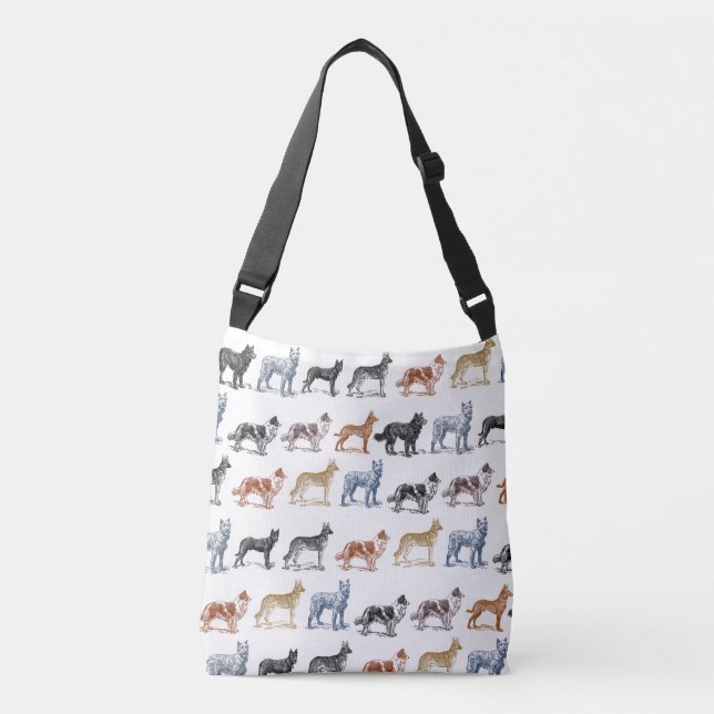 Dogs Of All Kinds Crossbody Bag (Front)