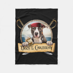 Dogs Of The Caribbean - Cute Staffordshire Terrier Fleece Blanket