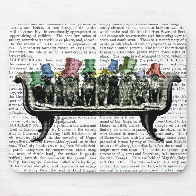 Dogs on Sofa Mouse Mat (Front)