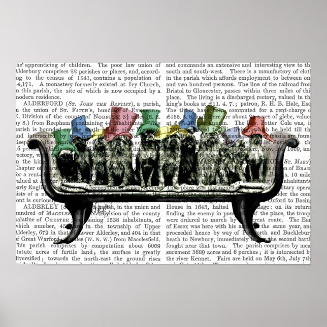 Dogs on Sofa Poster (Front)