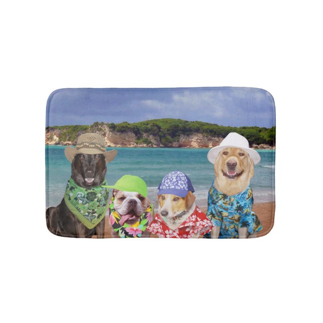 Dogs on the Beach Bath Mat (Front)