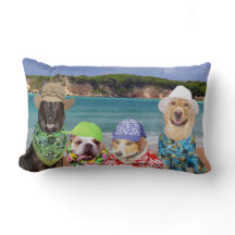 Dogs on the Beach Pillow