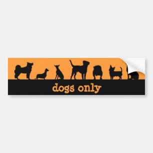 dogs only bumper sticker