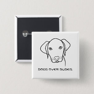 Dogs over dudes Weimaraner 15 Cm Square Badge