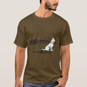 DOGS OVER PEOPLE – Funny Dog Lover Minimalist Desi T-Shirt