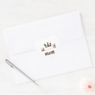 Dogs package, Funny Dogs package Heart Sticker