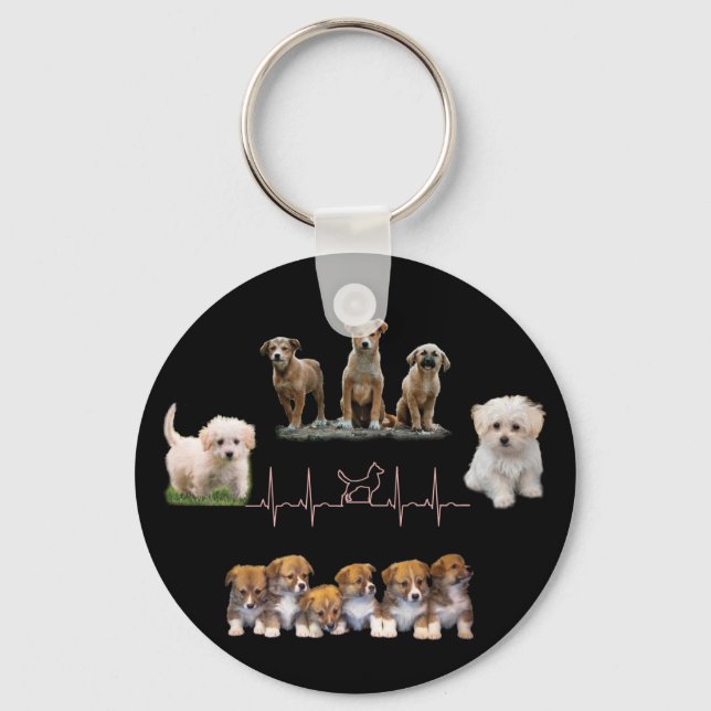 Dogs package, Funny Dogs package Key Ring (Front)