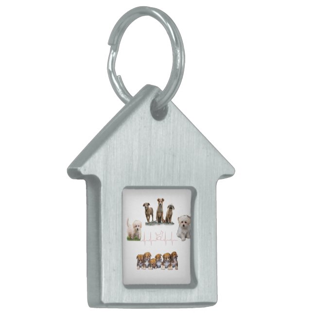 Dogs package, Funny Dogs package Pet ID Tag (Front Left)