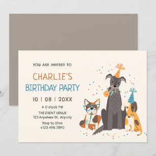 Dogs party invitation