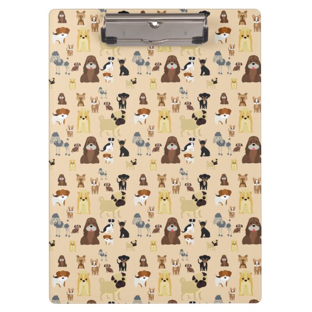 dogs pattern. clipboard (Front)
