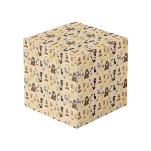 dogs pattern. cube
