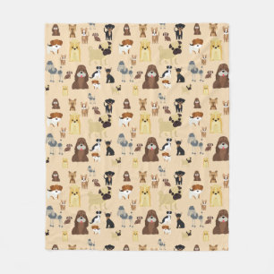 dogs pattern. fleece blanket