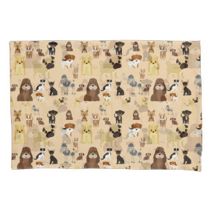 dogs pattern. pillowcase