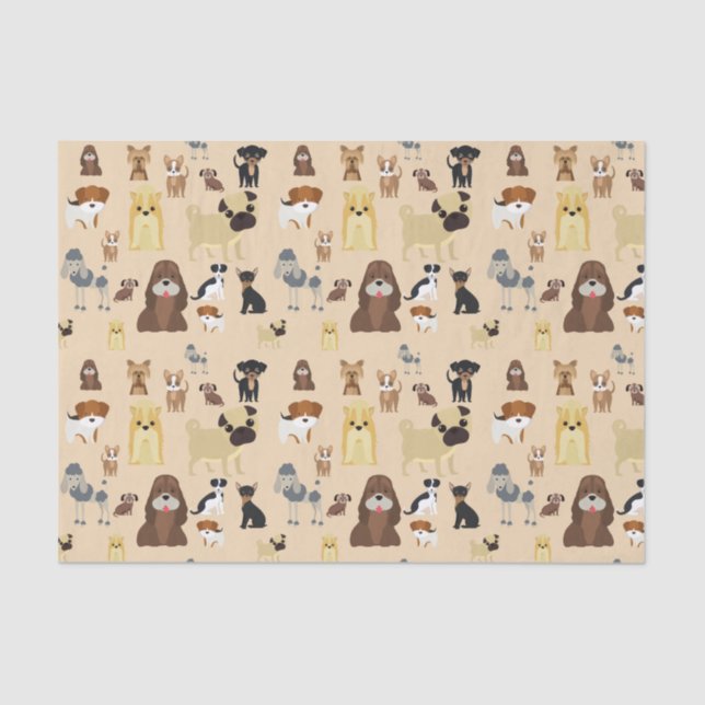 dogs pattern tissue paper (Front)