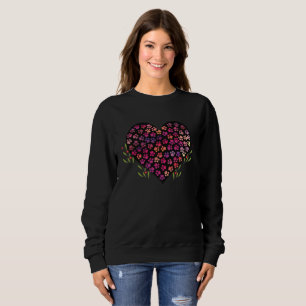 Dogs Paw Heart Leaves Sweatshirt