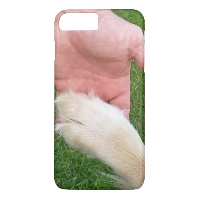 dog's paw in man's hand Case-Mate iPhone case (Back)
