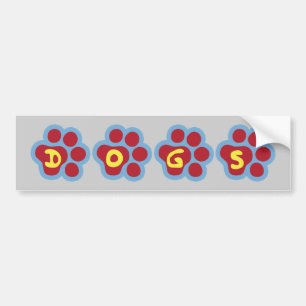 Dogs (Paw Print) Bumper Sticker