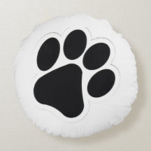 Dogs Paw Round Pillow