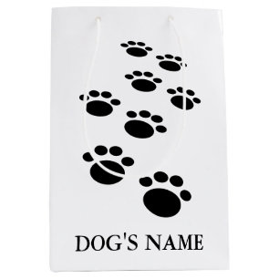 Dog's Pawprint Trail Medium Gift Bag