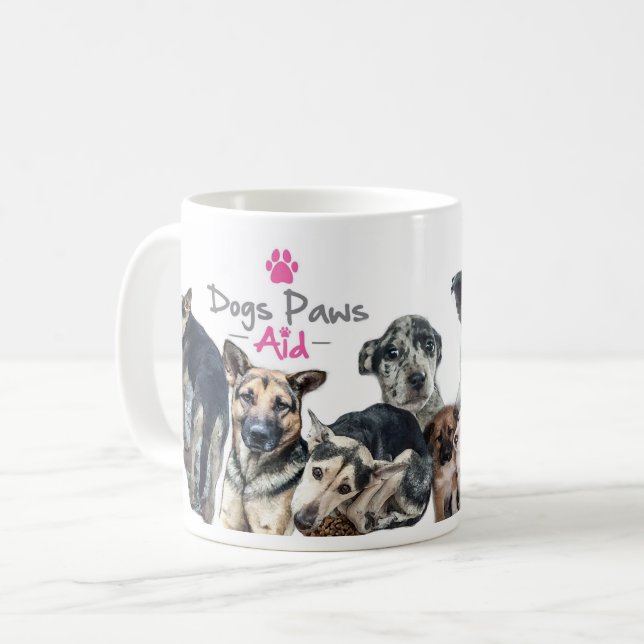 Dogs Paws Aid Mug (Front Left)