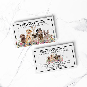 Dogs Paws Frame Clear Business Card