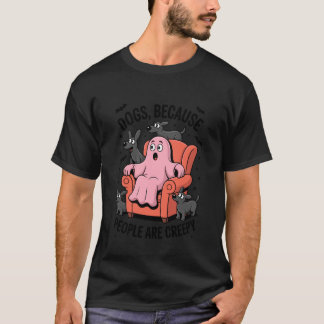 Dogs Permit Halloween Couch Occupation T-Shirt