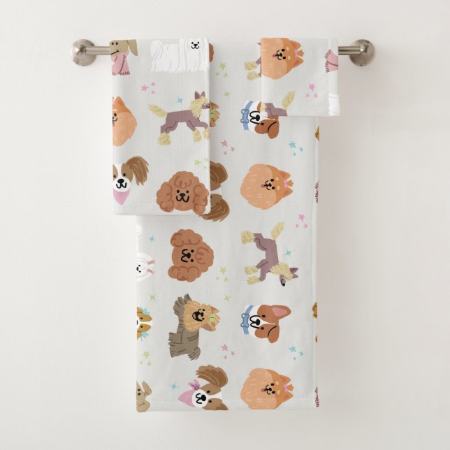 Dogs Pets Kids Bath Towel Set (Insitu)