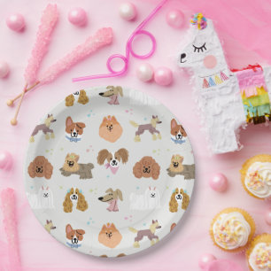 Dogs Pets Kids Party Paper Plate