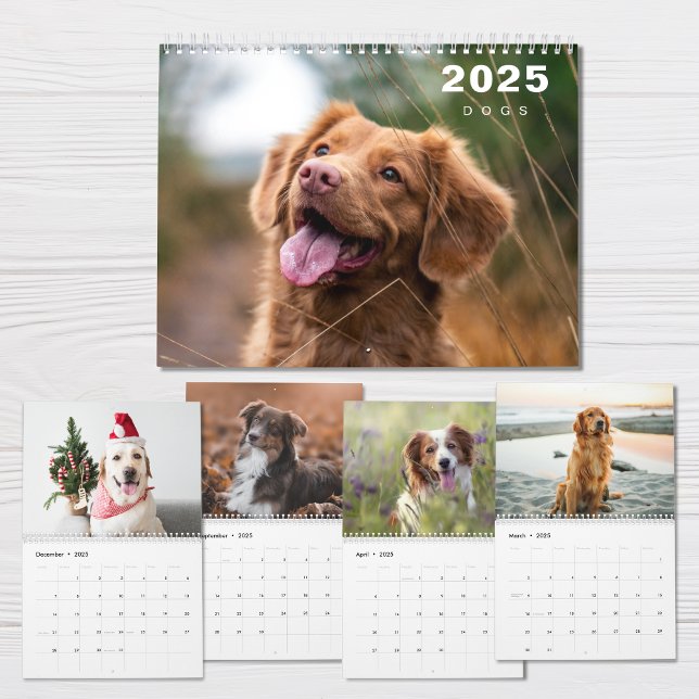 Dogs Photo Collage Modern 2025 Calendar (Creator Uploaded)