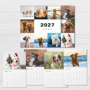 Dogs Photo Collage Modern 2027 Calendar