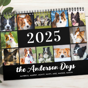 Dogs Photo Collage Personalised Modern 2026 Calendar