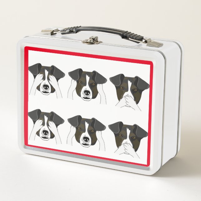 Dogs Play Metal Lunchbox (Front)