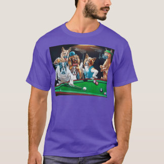 Dogs Playing Billiards Classic TShirt