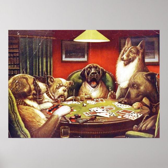 Dogs Playing Cards poster (Front)