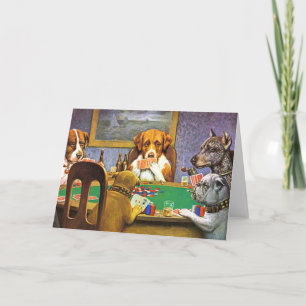 Dogs Playing Poker A Friend In Need Card