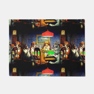 Dogs Playing Poker A Friend In Need Doormat