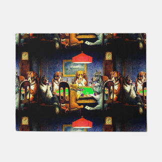 Dogs Playing Poker A Friend In Need Doormat