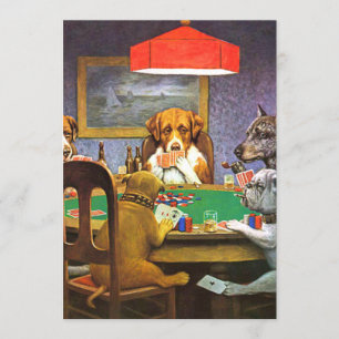 Dogs Playing Poker A Friend In Need Invitation