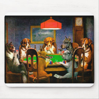 Dogs Playing Poker A Friend in Need Mouse Mat
