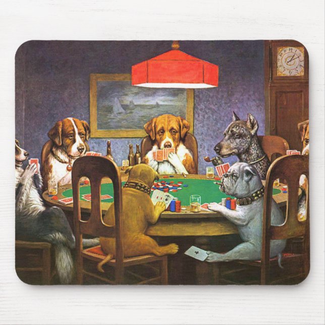 Dogs Playing Poker A Friend In Need Mouse Mat (Front)