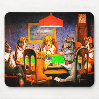 Dogs Playing Poker A Friend In Need Mouse Mat