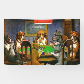 Dogs Playing Poker Banner