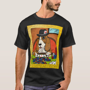 Dogs Playing Poker Basset Hound Cassius Marcellus  T-Shirt
