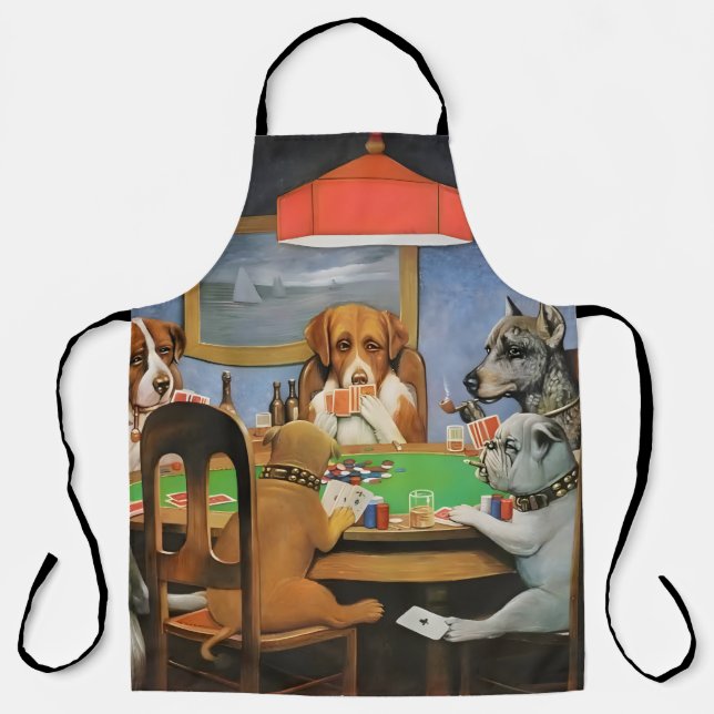 Dogs Playing Poker by Cassius Marcellus Coolidge's Apron (Front)